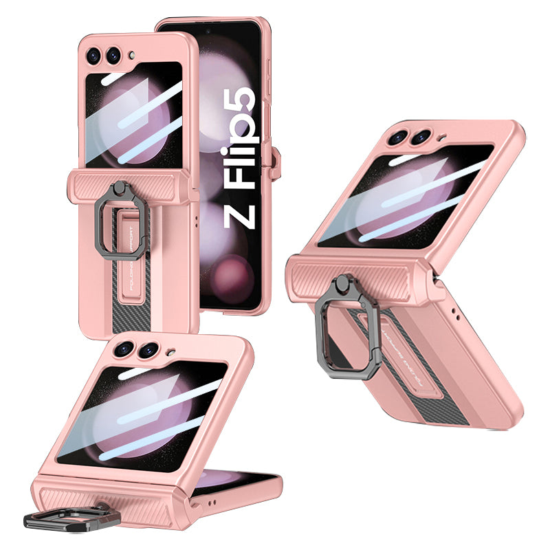 GKK For Samsung Galaxy Z Flip5 5G Case Magnetic Hinge PC Phone Cover with Small Screen Film GKK For Samsung Galaxy Z Flip5 5G Case Magnetic Hinge PC Phone Cover with Small Screen Film